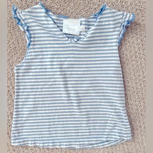 Little English Blue and White stripe shirt